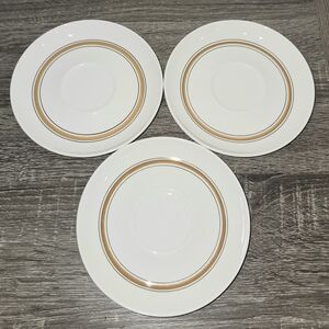 3 Vintage Franciscan Pickwick Mid-Century Saucer Replacement 5.5" SEE DESC